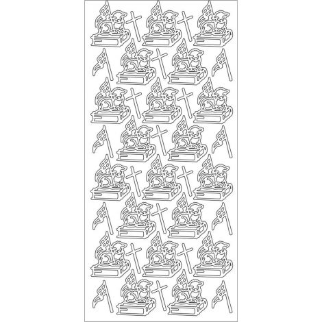 Naklejka Ażurowa "Baranek" - Srebrna